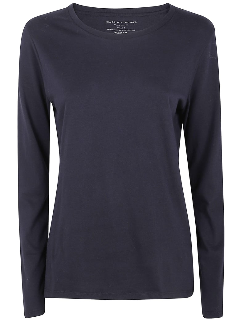 round neck long sleeve sweater by Selfnex