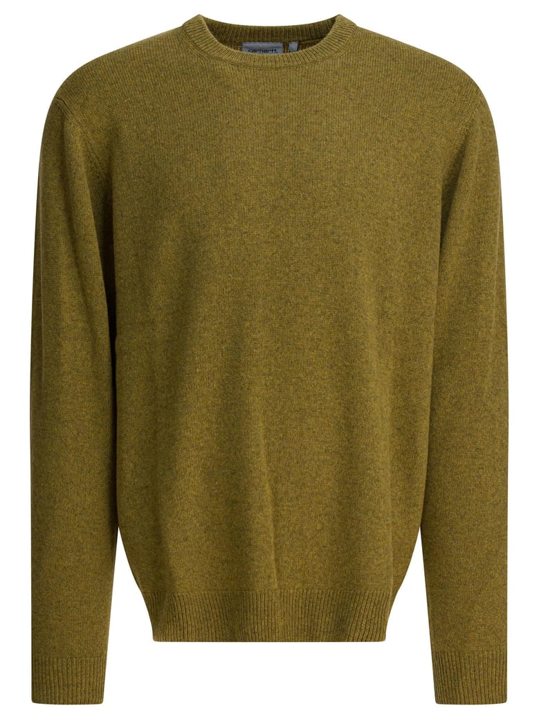 green wool blend knitwear by Selfnex