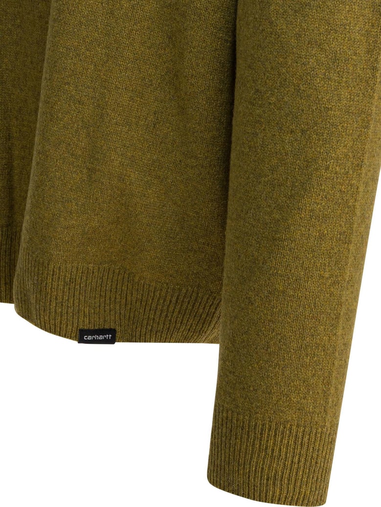 green wool blend knitwear by Selfnex