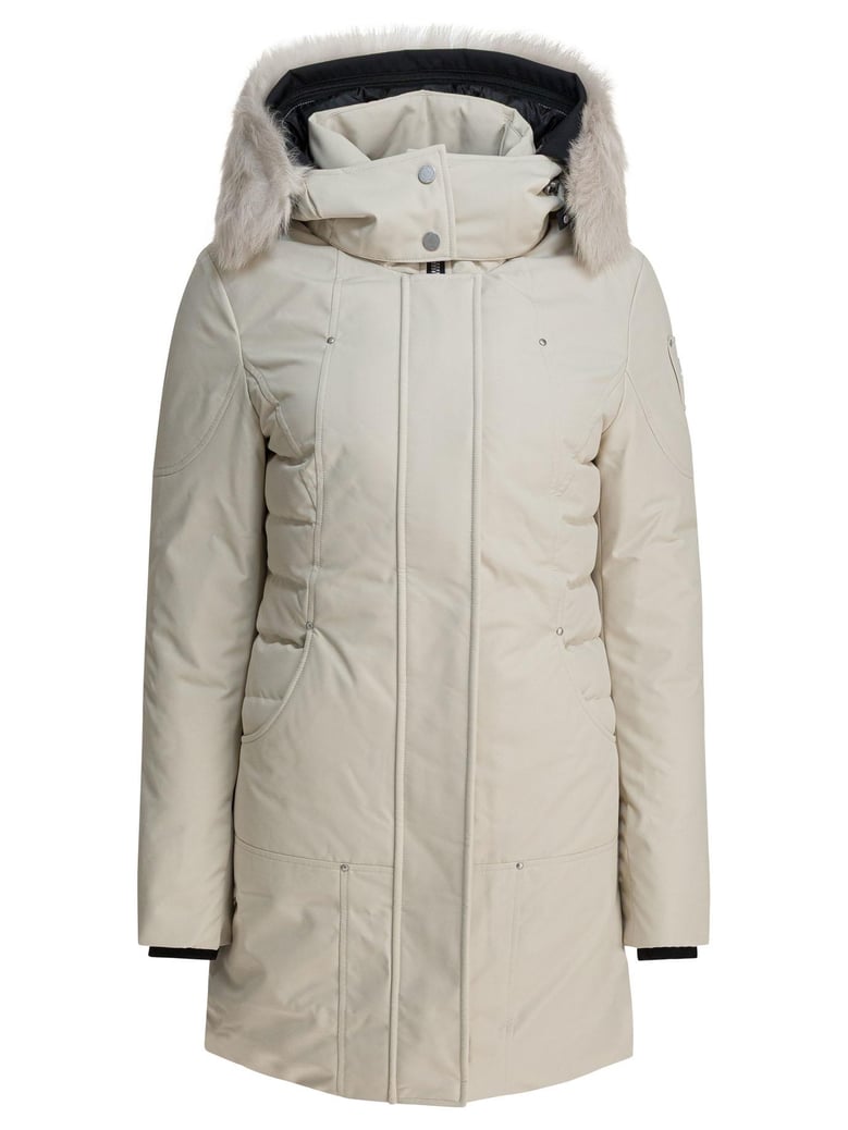 white recycled polyester down jacket by Selfnex