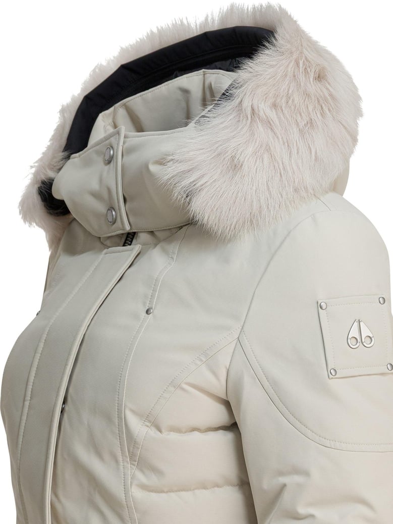 white recycled polyester down jacket by Selfnex