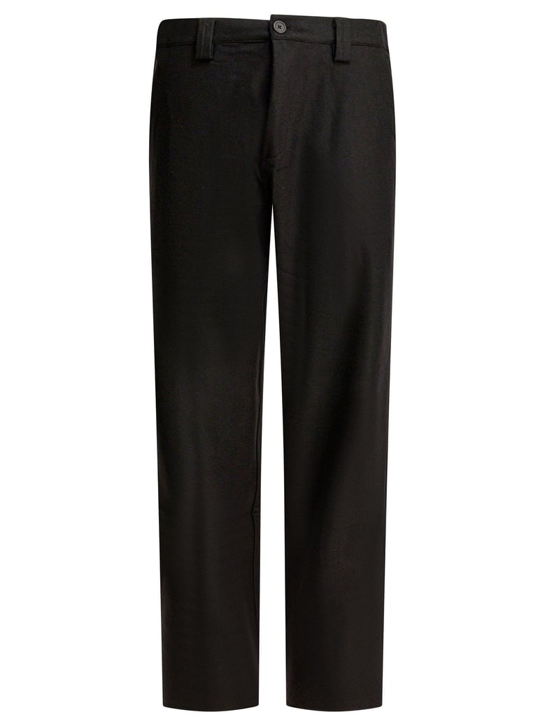 black wool blend trousers by Selfnex