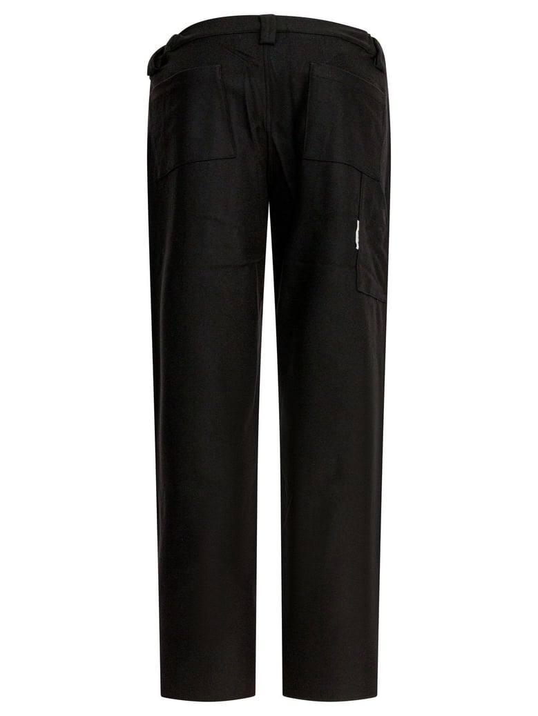 black wool blend trousers by Selfnex