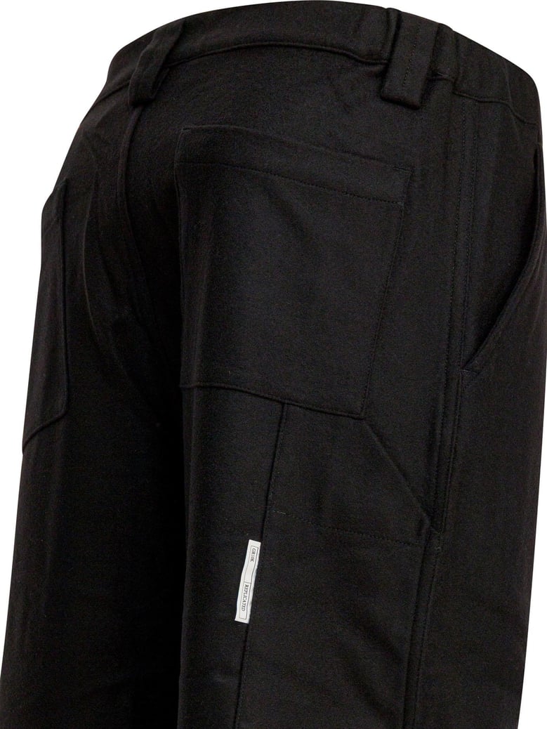 black wool blend trousers by Selfnex