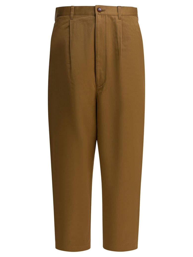 brown cotton trousers by Selfnex
