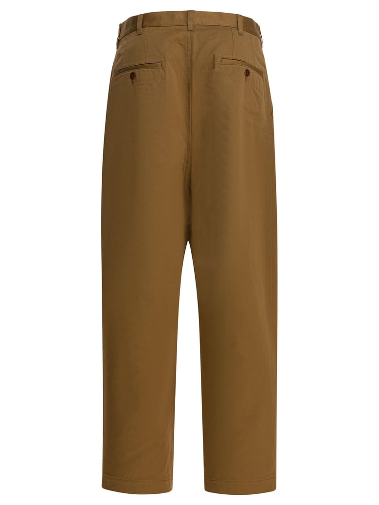 brown cotton trousers by Selfnex