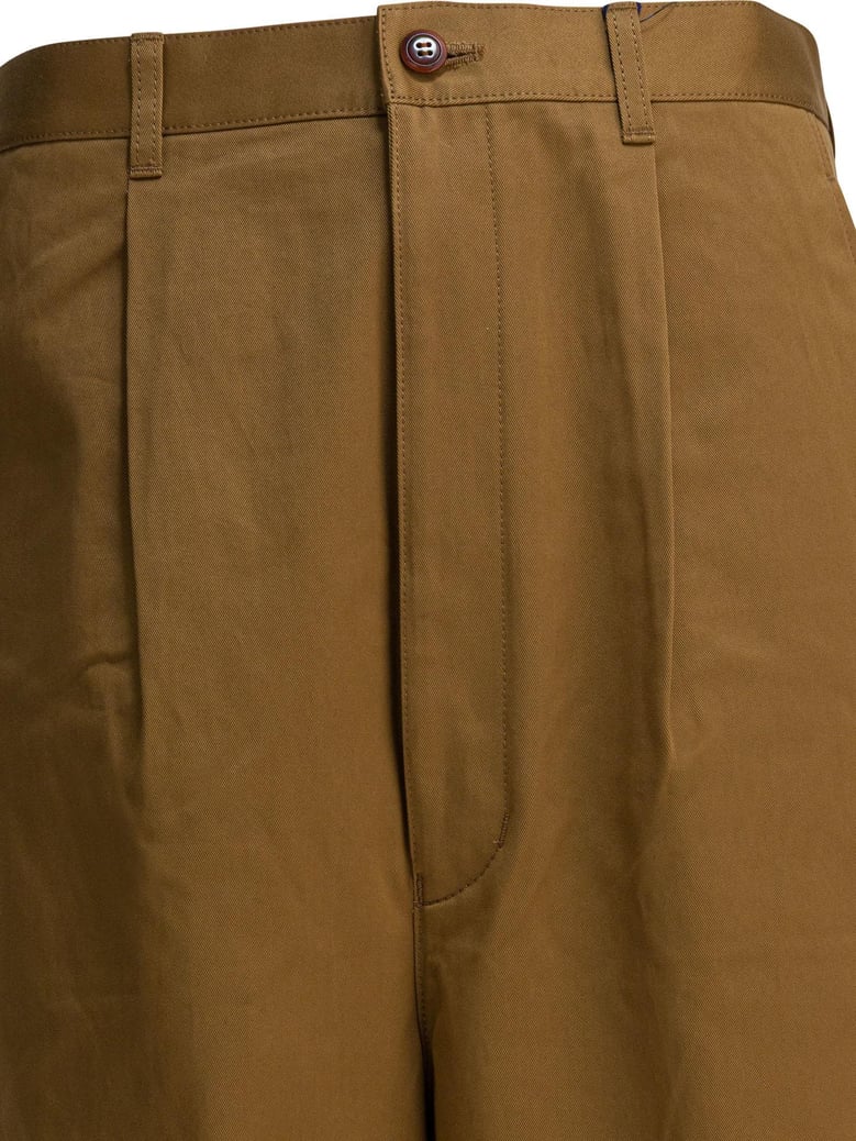 brown cotton trousers by Selfnex