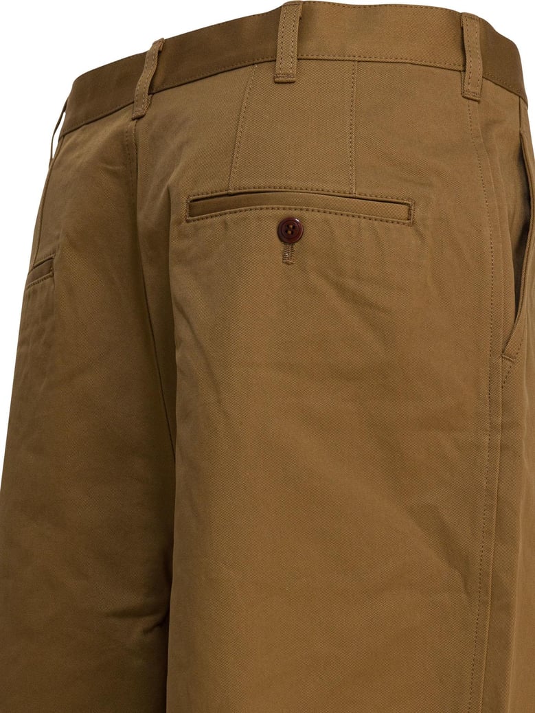 brown cotton trousers by Selfnex