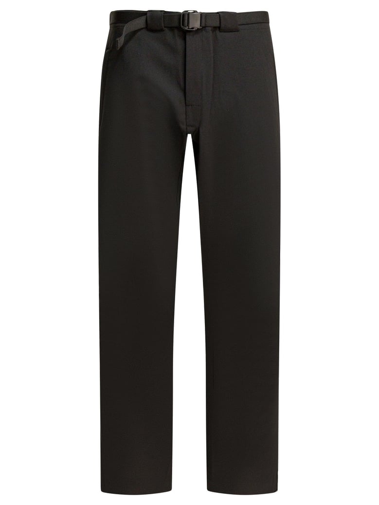 black wool blend trousers by Selfnex