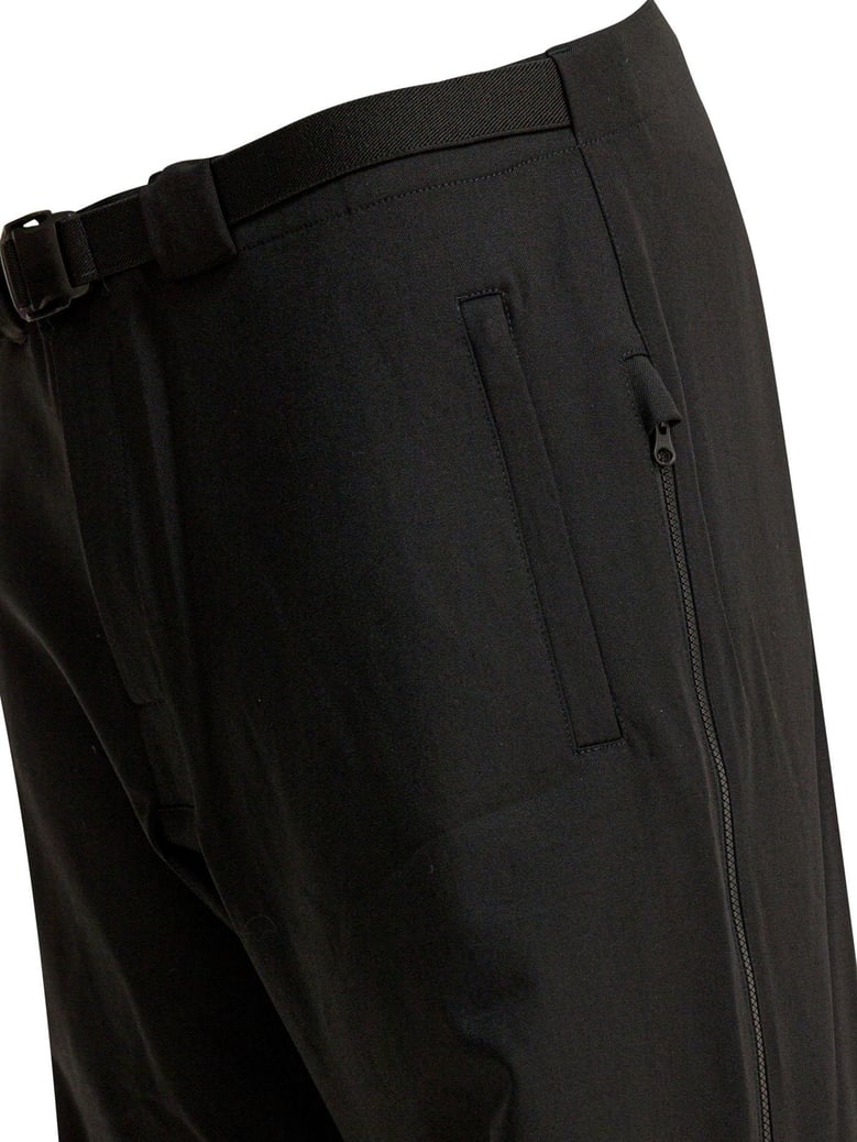 black wool blend trousers by Selfnex