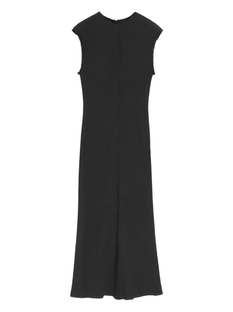 raw edge midi dress by Selfnex