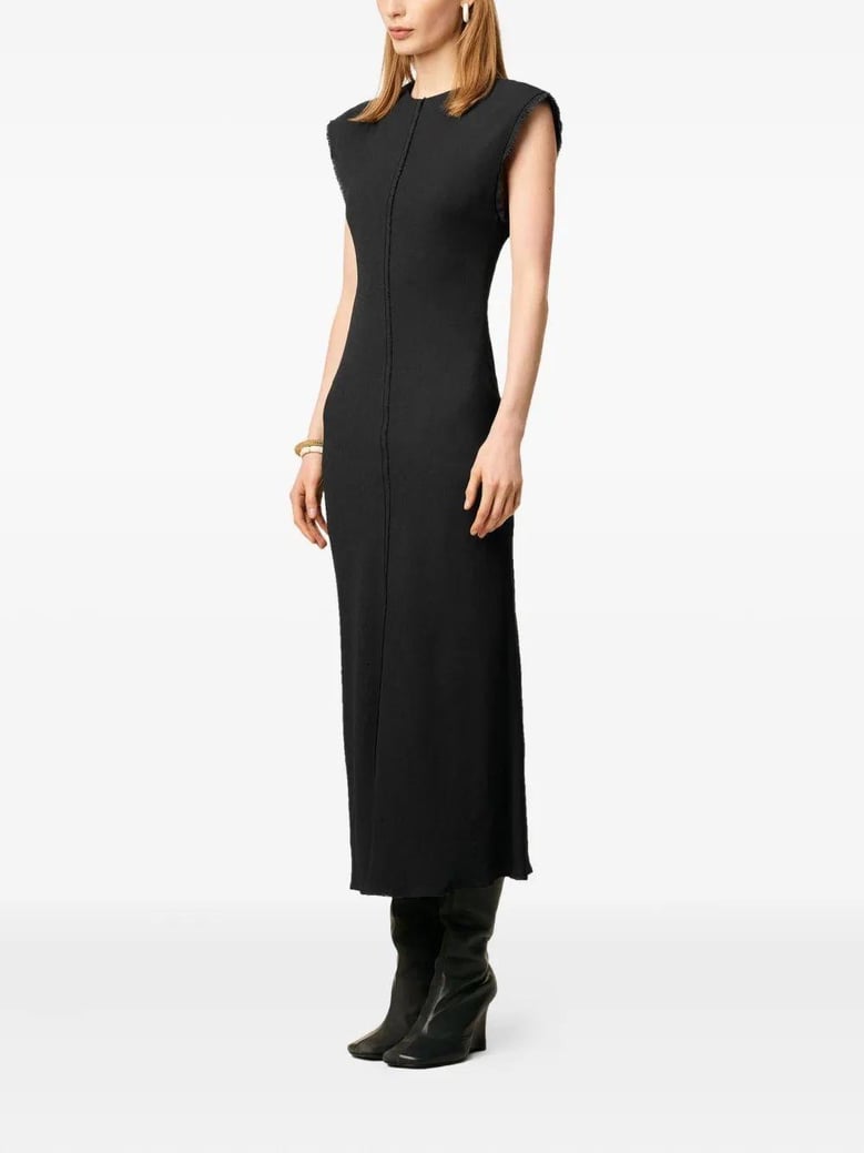 raw edge midi dress by Selfnex