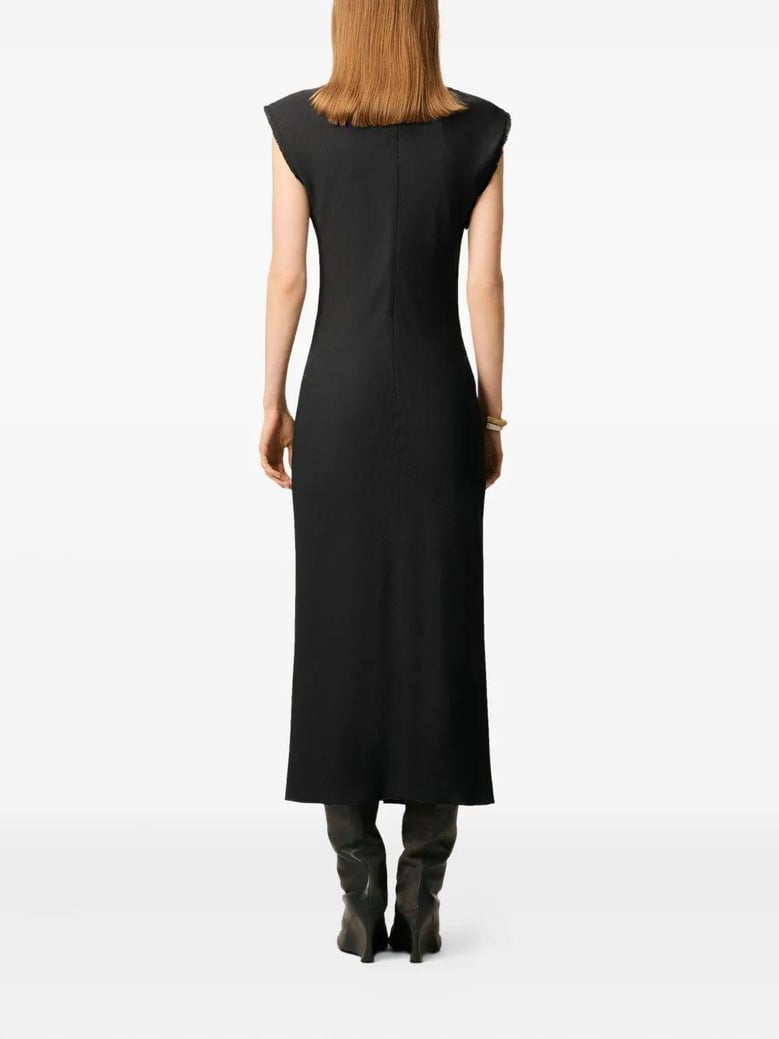 raw edge midi dress by Selfnex