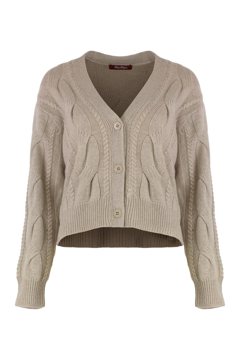 cardigan in wool and cashmere with braids by Selfnex