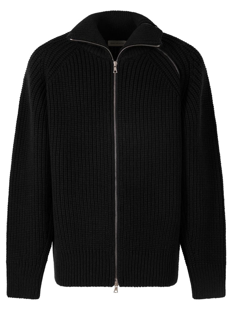zippered wool sweater by Selfnex