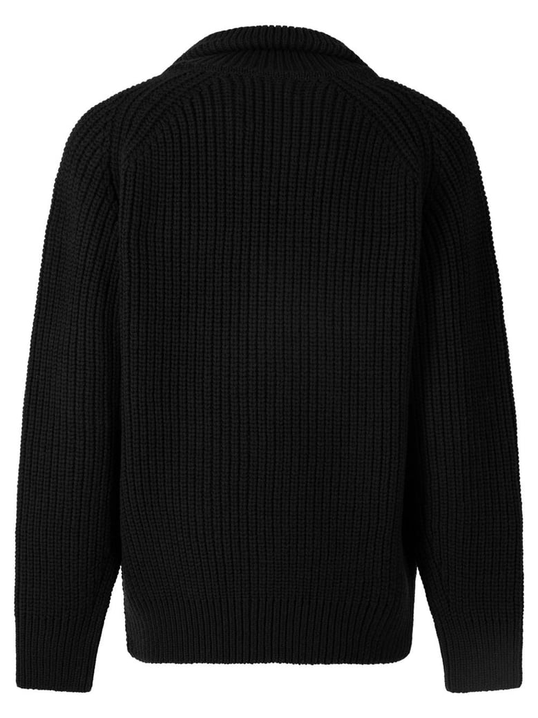 zippered wool sweater by Selfnex