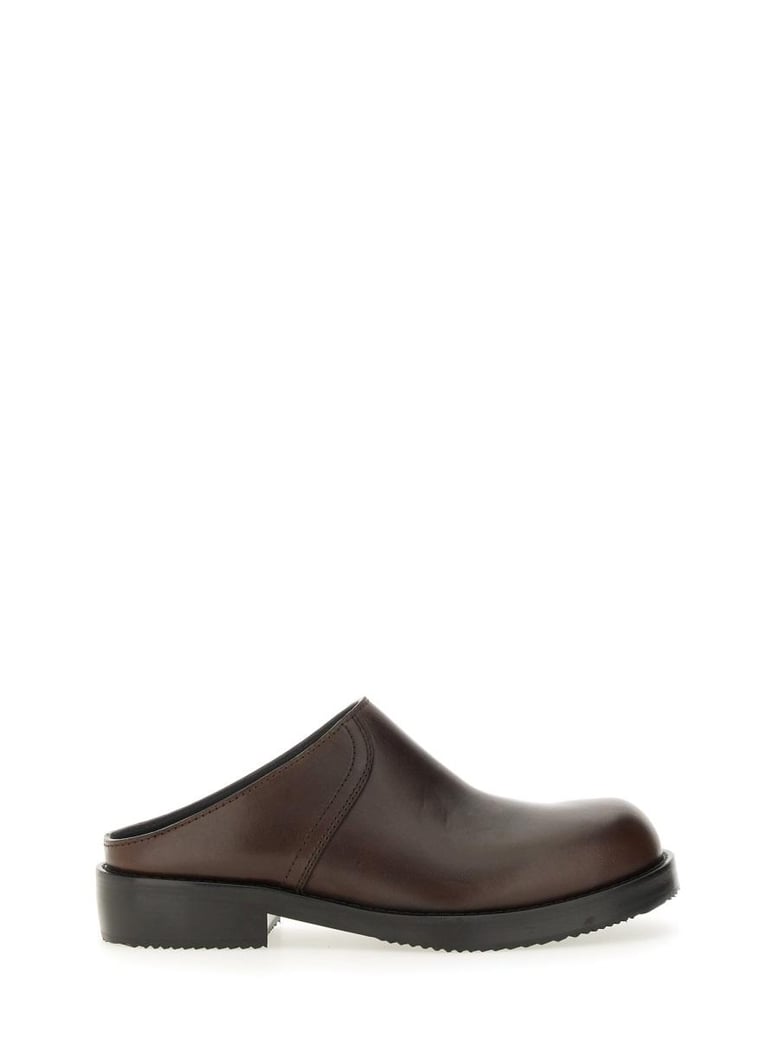leather clogs by Selfnex