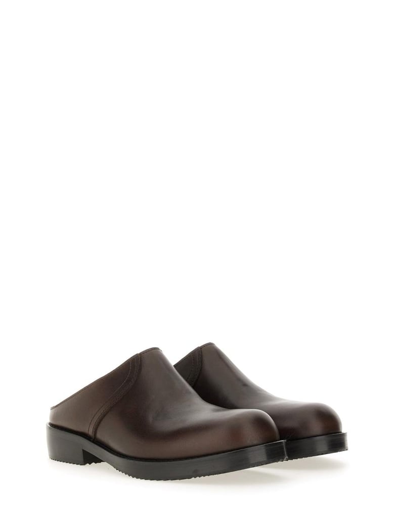 leather clogs by Selfnex