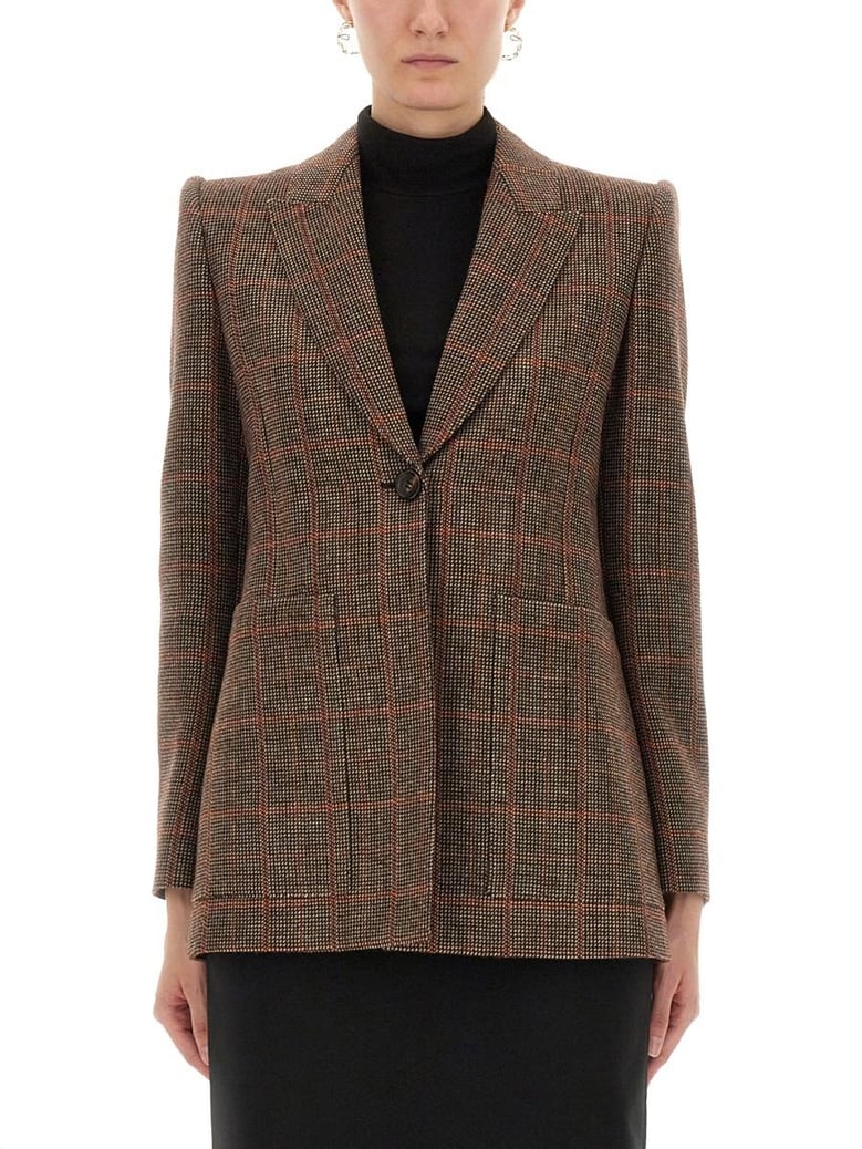 plaid wool tailored jacket by Selfnex