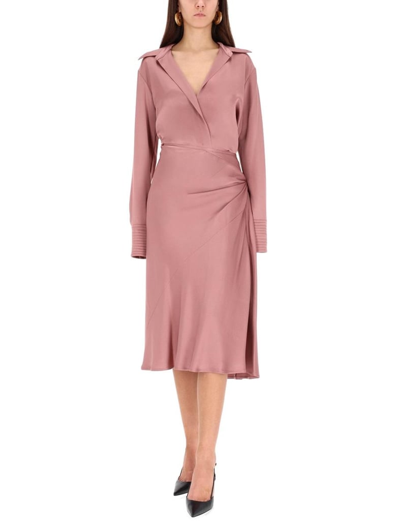draped midi skirt by Selfnex