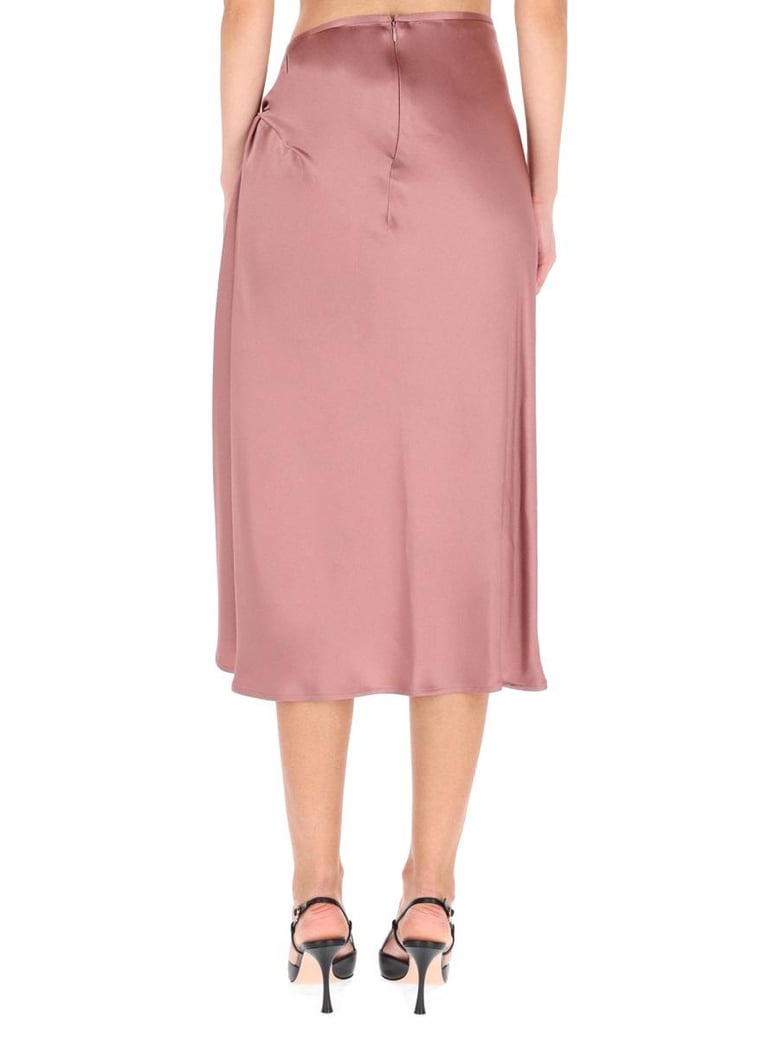 draped midi skirt by Selfnex