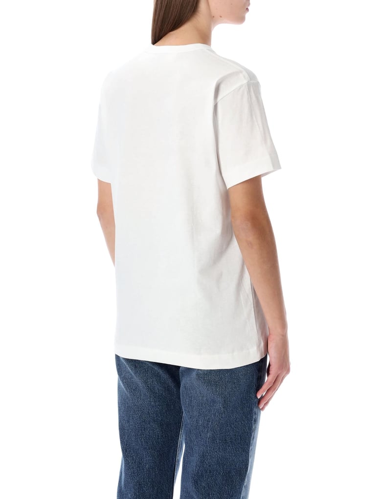 comme des garçons playwhite t-shirt with studded red heart by Selfnex