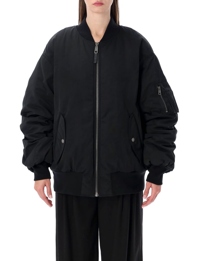 dolce & gabbana oversized black bomber jacket by Selfnex