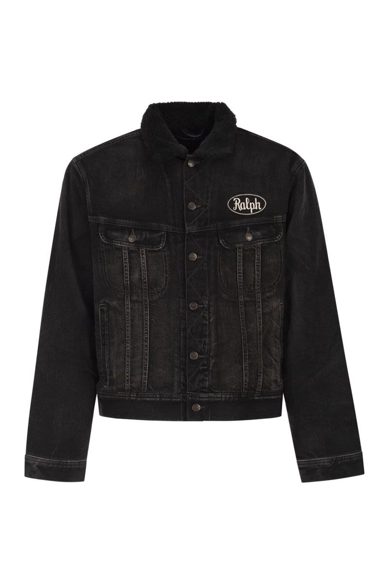 distressed denim trucker jacket by Selfnex