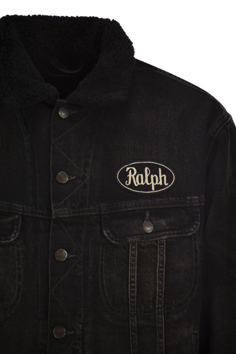 distressed denim trucker jacket by Selfnex