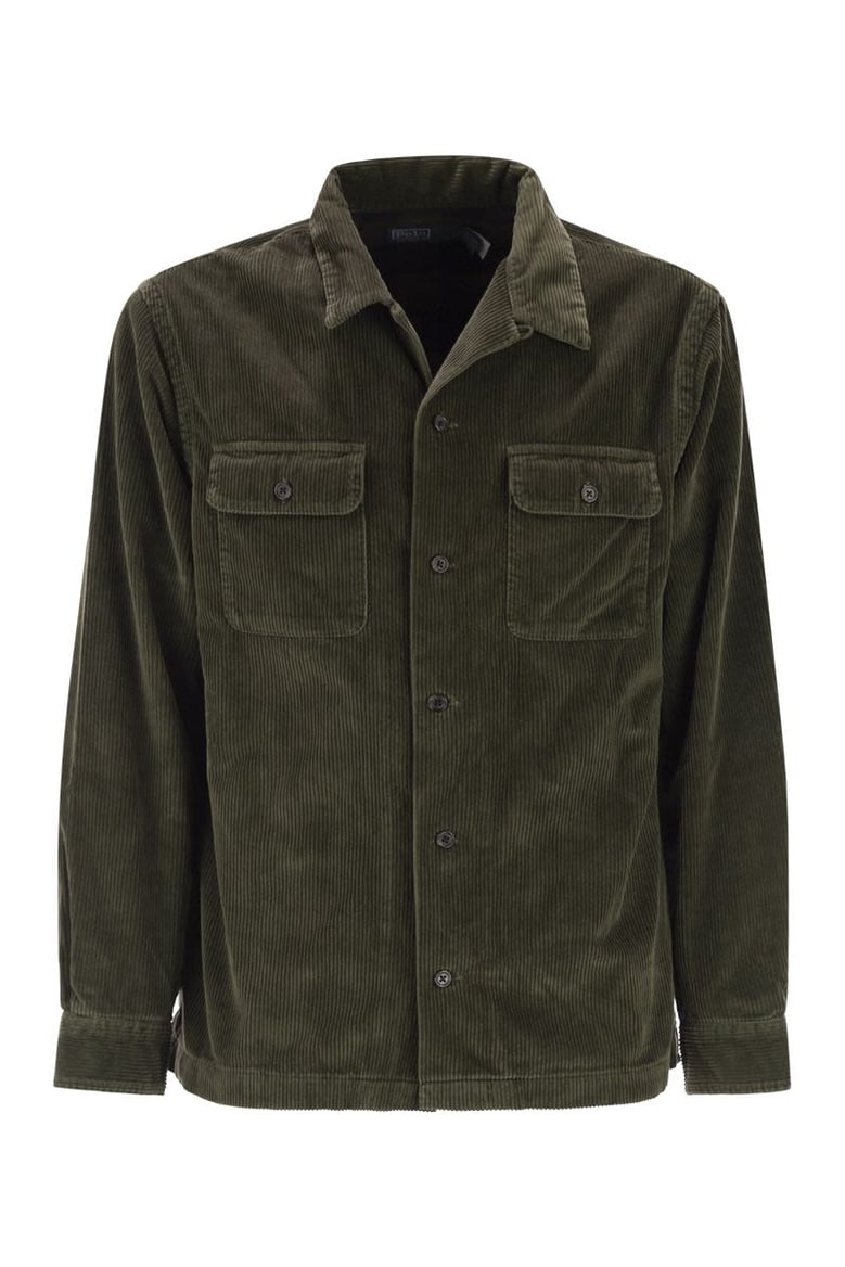 corduroy shirt jacket by Selfnex