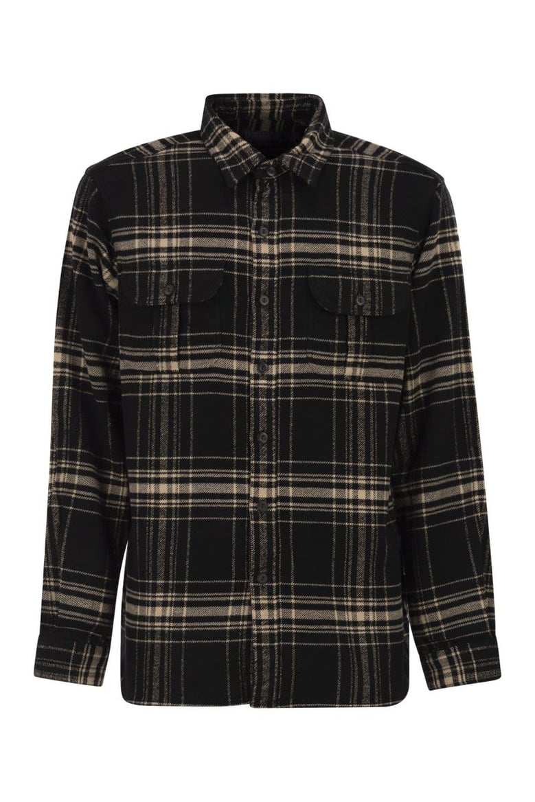 classic-fit flannel tartan shirt by Selfnex