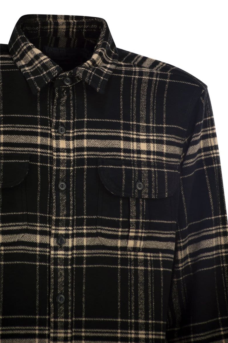 classic-fit flannel tartan shirt by Selfnex