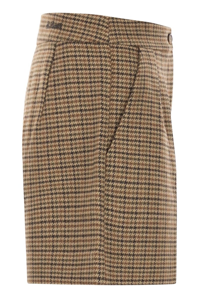 aya - pied de poule patterned shorts by Selfnex