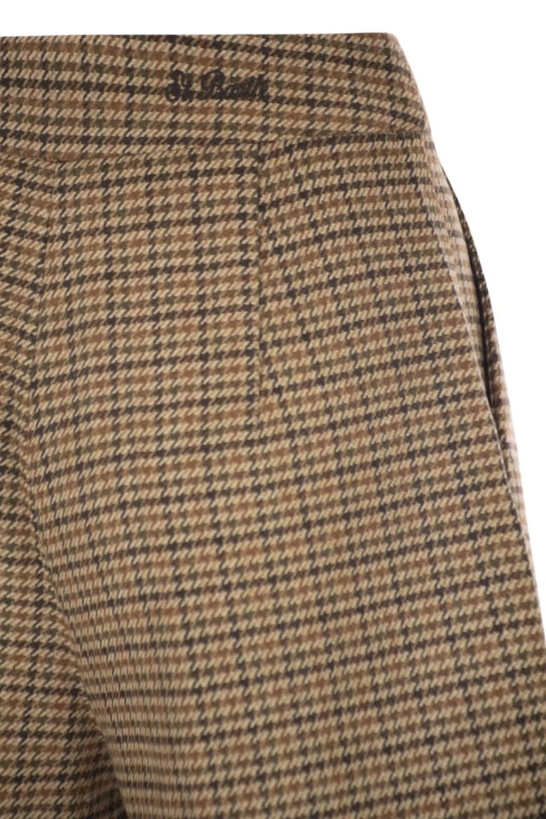 aya - pied de poule patterned shorts by Selfnex