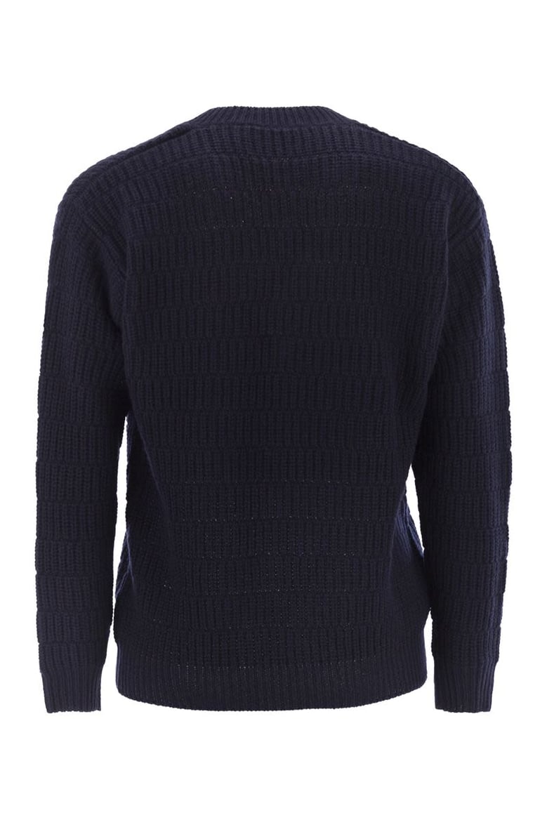 wool sweater with v-neck by Selfnex