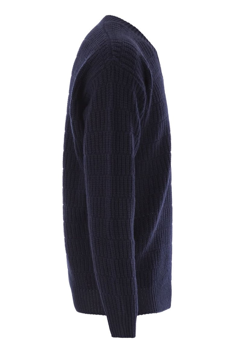 wool sweater with v-neck by Selfnex