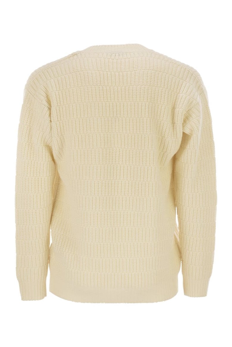 wool sweater with v-neck by Selfnex