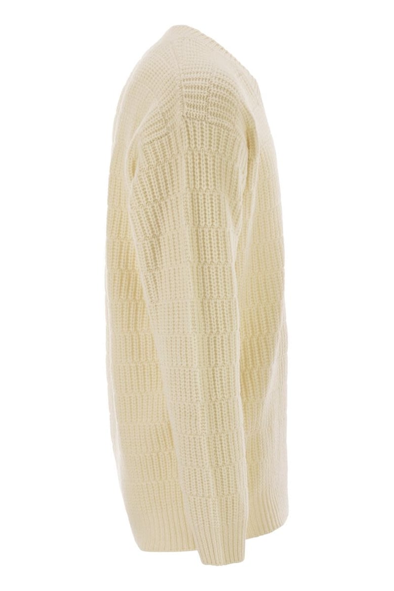 wool sweater with v-neck by Selfnex