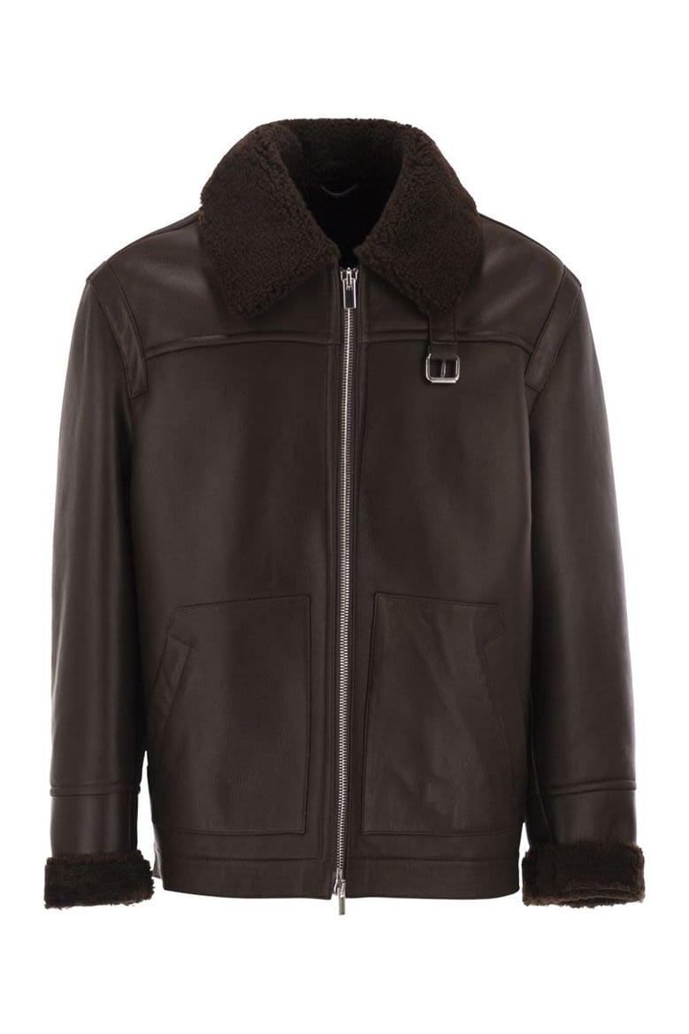 shearling aviator jacket by Selfnex