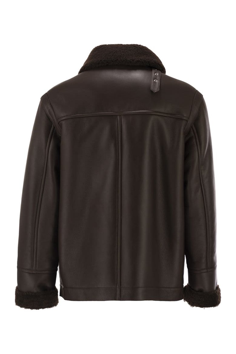 shearling aviator jacket by Selfnex