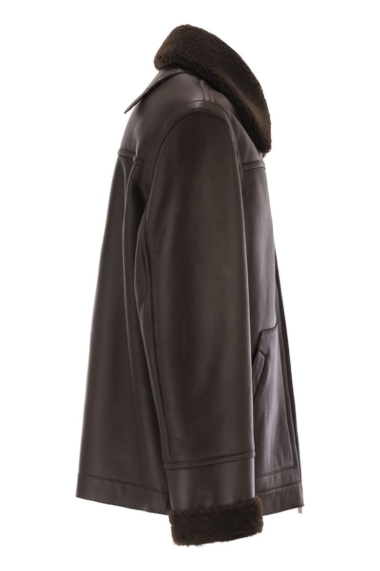 shearling aviator jacket by Selfnex