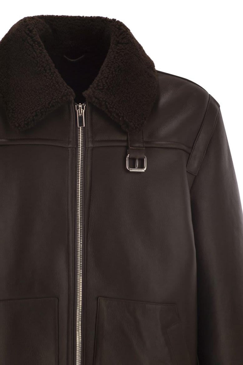 shearling aviator jacket by Selfnex