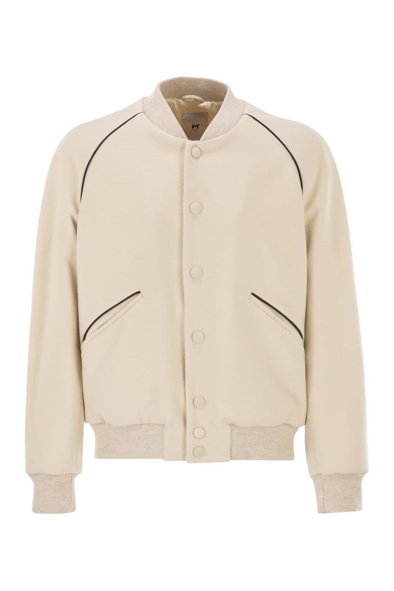 wool and cashmere drap jacket by Selfnex