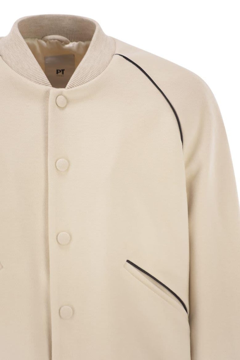 wool and cashmere drap jacket by Selfnex