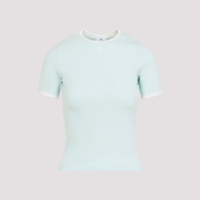 light mint green cotton signature t-shirt by Selfnex