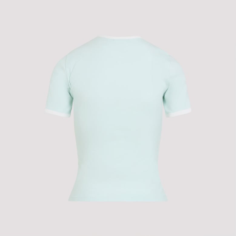 light mint green cotton signature t-shirt by Selfnex