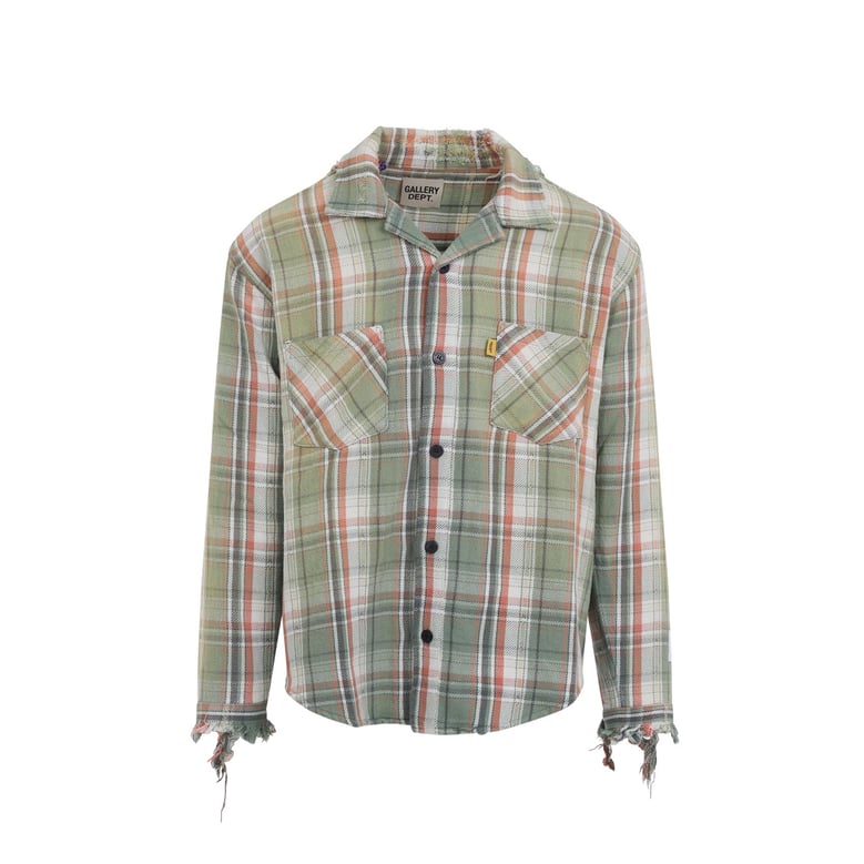 green marley flannel cotton shirt by Selfnex