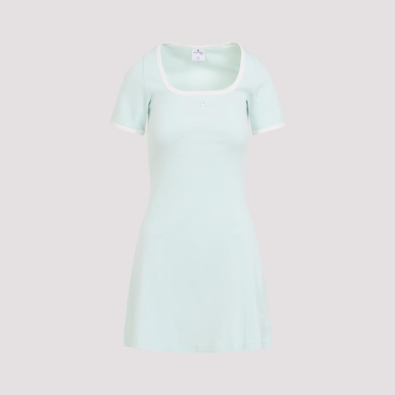 light mint green cotton contrast dress by Selfnex