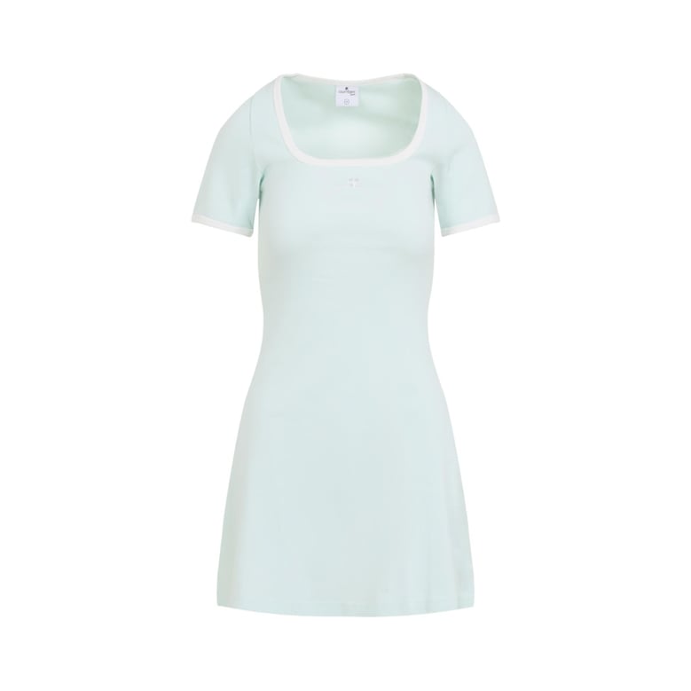 light mint green cotton contrast dress by Selfnex