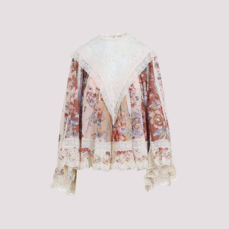 awaken lace trim blouse by Selfnex